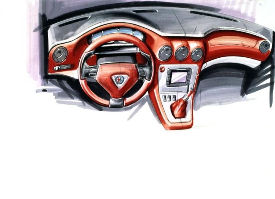Эскиз Alfa Romeo Bella Concept 1999 года  (фото 6 из 15)